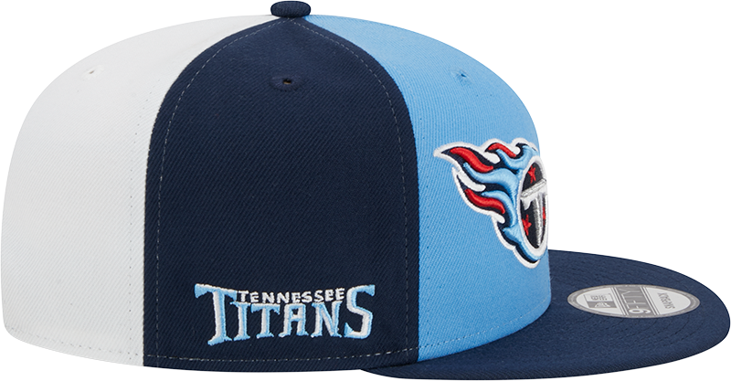 Tennessee Titans New Era 2023 Sideline 9FIFTY Snapback Hat - Light Blue/Navy