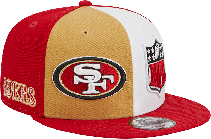 San Francisco 49ers New Era 2023 Sideline 9FIFTY Snapback Hat - Gold/Scarlet