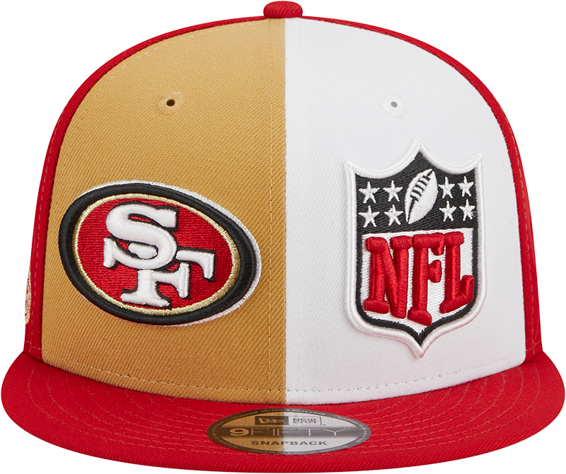 San Francisco 49ers New Era 2023 Sideline 9FIFTY Snapback Hat - Gold/Scarlet