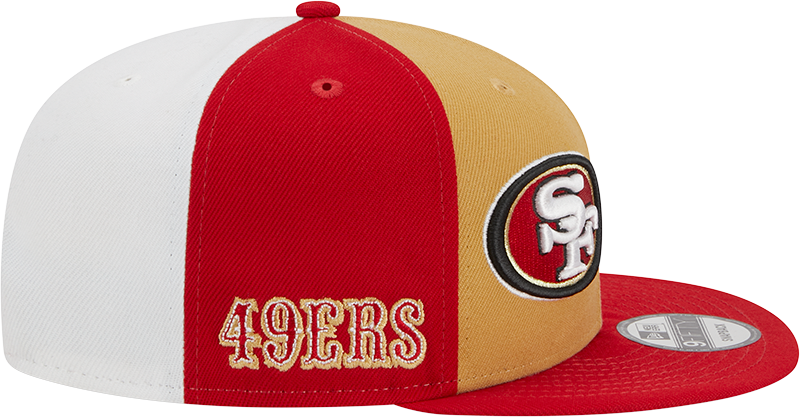 San Francisco 49ers New Era 2023 Sideline 9FIFTY Snapback Hat - Gold/Scarlet