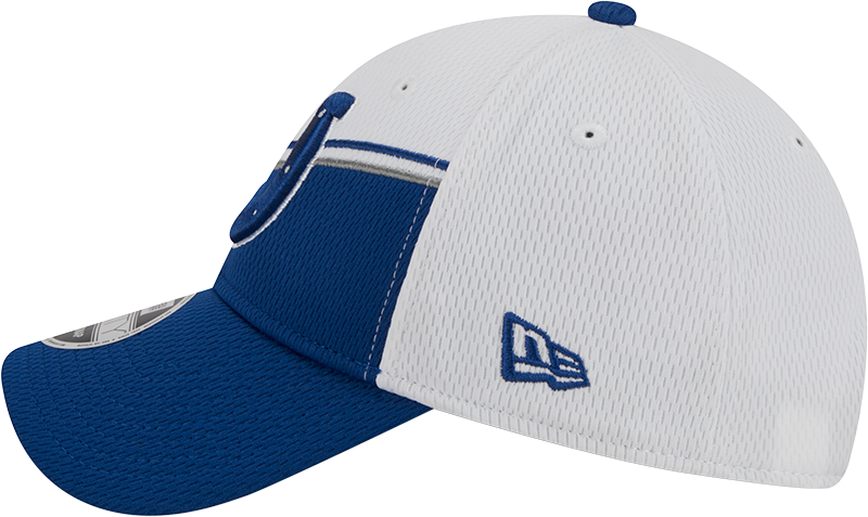 Indianapolis Colts New Era 2023 Sideline 9FORTY Adjustable Hat - White/Royal