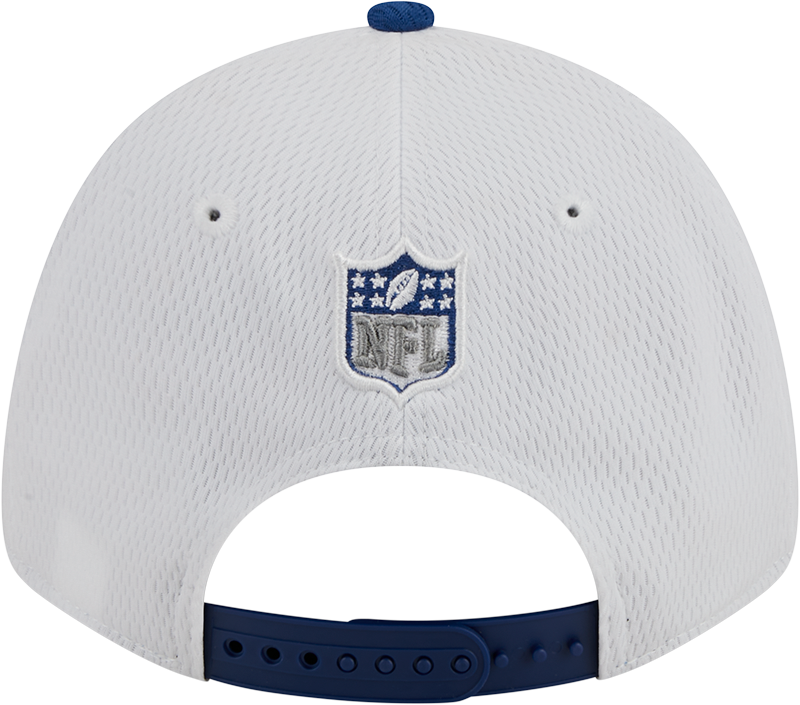 Indianapolis Colts New Era 2023 Sideline 9FORTY Adjustable Hat - White/Royal