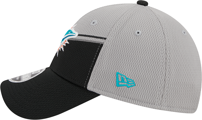 Miami Dolphins New Era 2023 Sideline 9FORTY Adjustable Hat - Gray/Black