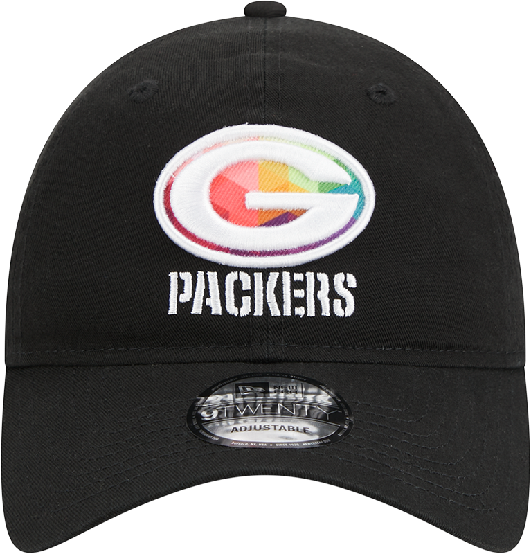 Green Bay Packers New Era 2023 NFL Crucial Catch 9TWENTY Adjustable Hat - Black