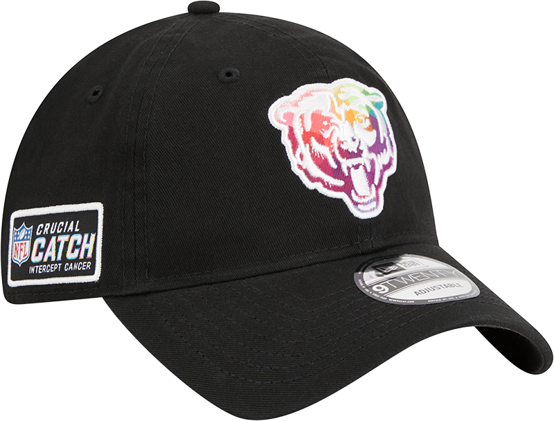 Chicago Bears New Era 2023 NFL Crucial Catch 9TWENTY Adjustable Hat - Black