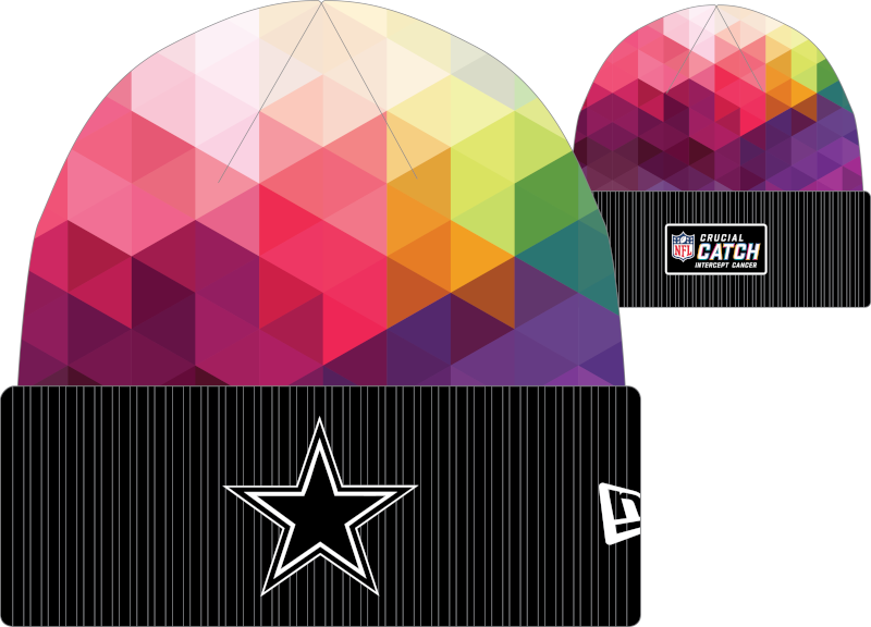 Dallas Cowboys New Era 2023 NFL Crucial Catch Cuffed Knit Hat - Black