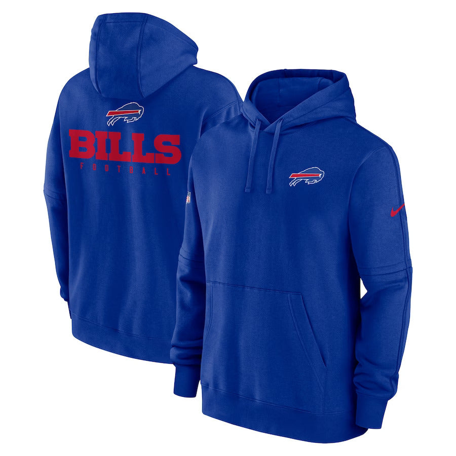 Buffalo Bills Nike Sideline Club Pullover Hoodie - Royal