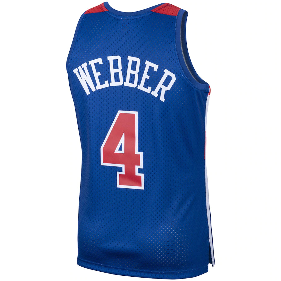 Men's Mitchell & Ness Chris Webber Royal Washington Bullets 1996/97 Hardwood Classics Swingman Jersey