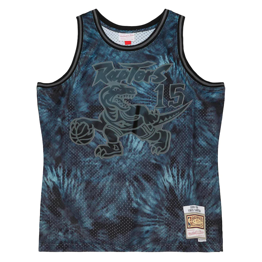 Men's Mitchell & Ness Vince Carter Black Toronto Raptors 1998/99 Tie-Dye Player Swingman - Jersey