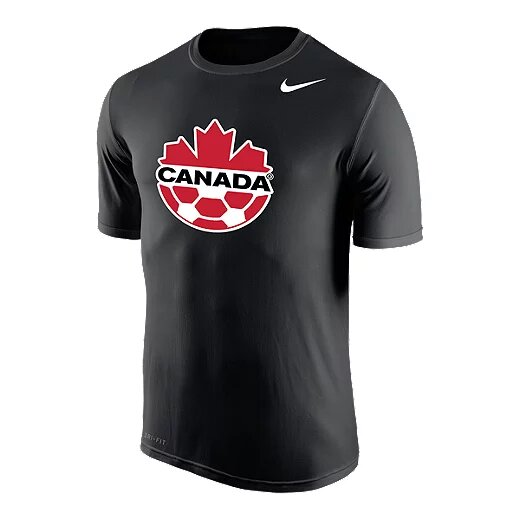 Men's Black Canada Soccer Nike Dri-FIT Legend 2.0 T Shirt