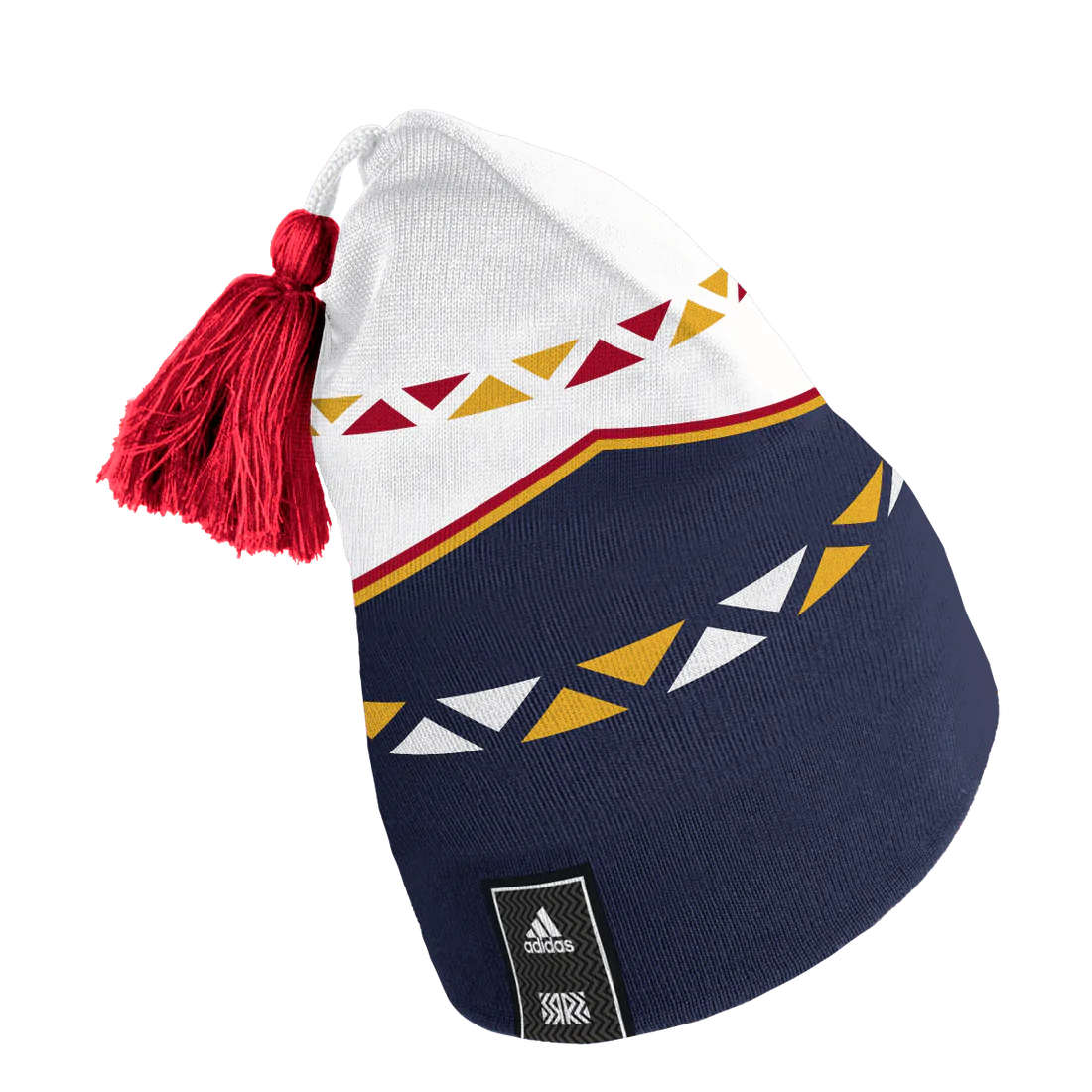Colorado Avalanche adidas Reverse Retro 2.0 Pom Cuffed Knit Hat - White