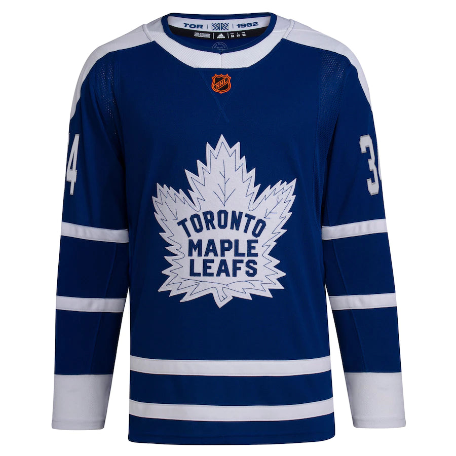 Men's Toronto Maple Leafs Auston Matthews Adidas Royal - Reverse Retro 2.0 Authentic Player Jersey