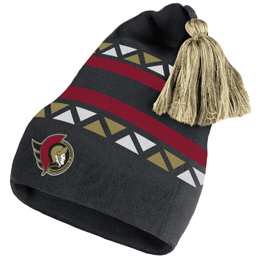 Ottawa Senators adidas Reverse Retro 2.0 - Pom Knit Hat - Black