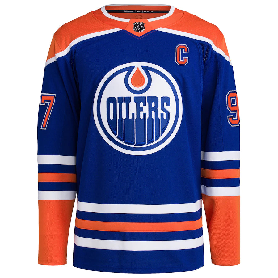 Men's Edmonton Oilers Connor McDavid Adidas Royal Home Authentic Jersey