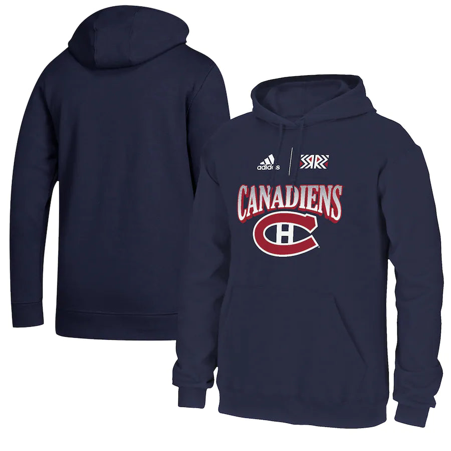 Men's Montreal Canadiens adidas Navy Reverse Retro 2.0 - Pullover Hoodie