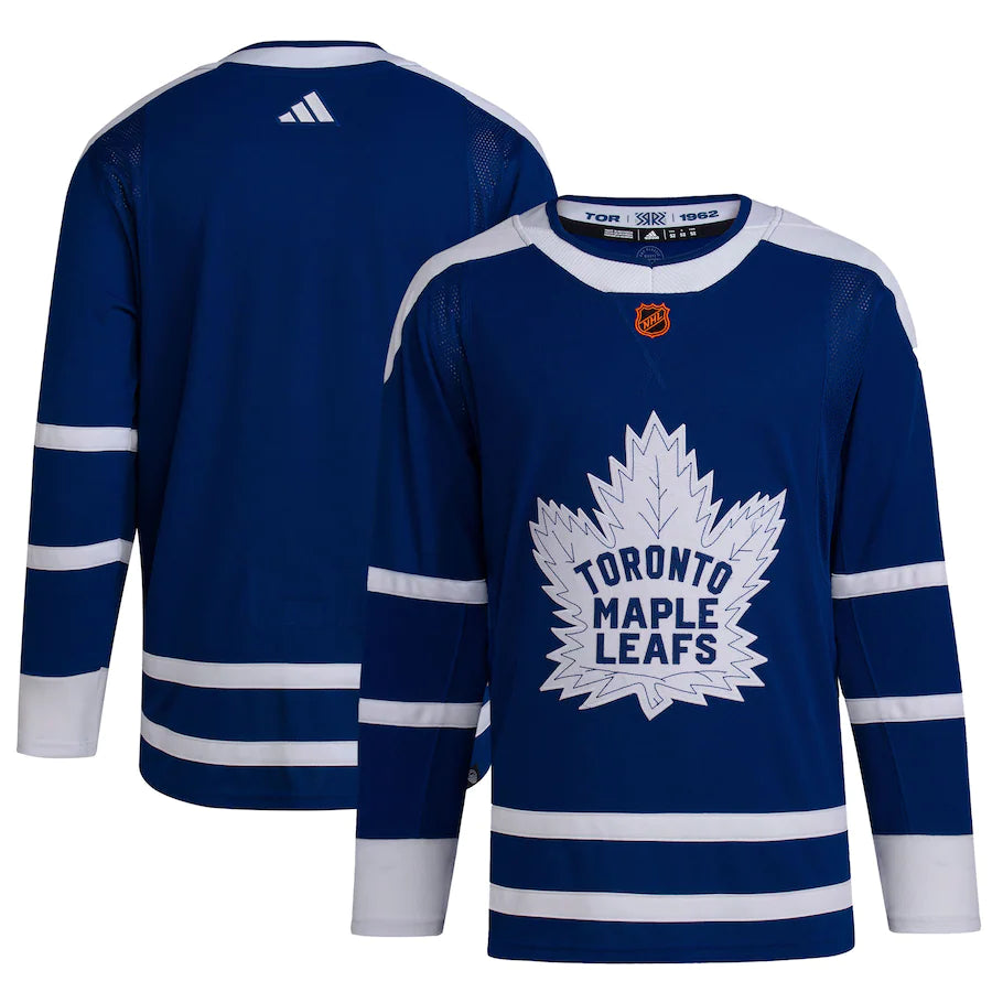 Men's Toronto Maple Leafs Adidas Royal - Reverse Retro 2.0 Authentic Blank Jersey