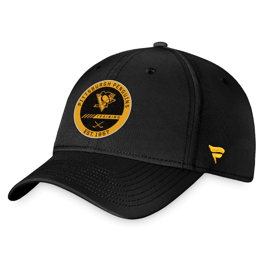Pittsburgh Penguins Fanatics Branded 2022 Authentic Pro Training Camp Flex Hat - Black