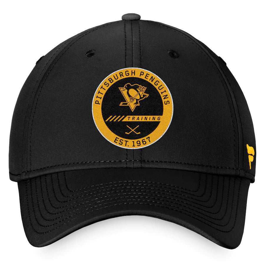 Pittsburgh Penguins Fanatics Branded 2022 Authentic Pro Training Camp Flex Hat - Black