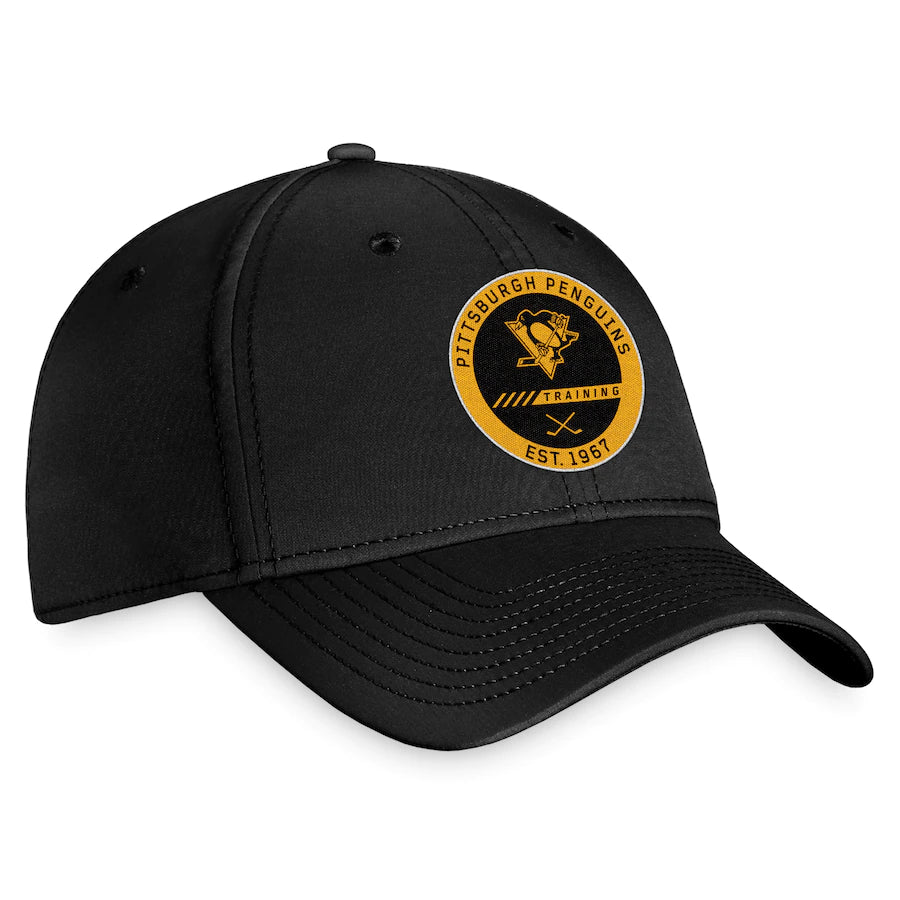 Pittsburgh Penguins Fanatics Branded 2022 Authentic Pro Training Camp Flex Hat - Black