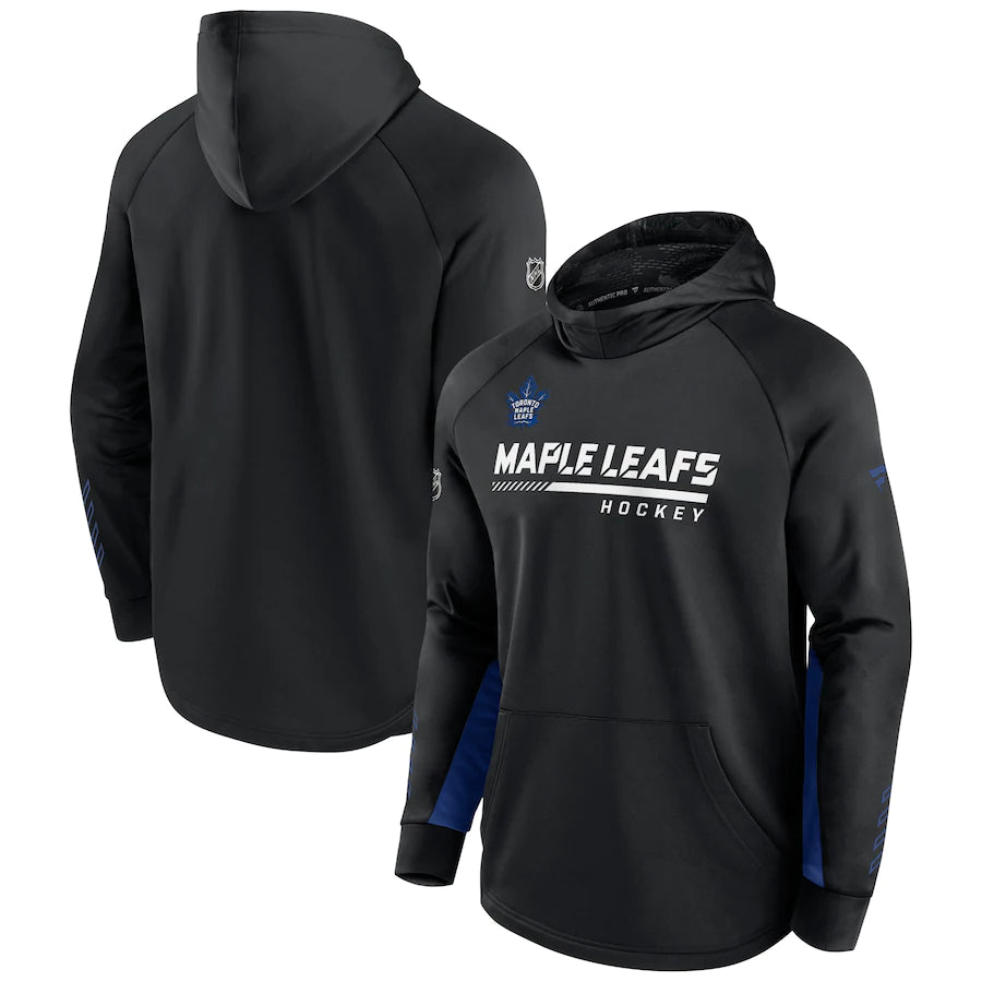 Men's Toronto Maple Leafs Fanatics Branded Black Alternate Logo Locker Room - Pullover Hoodie