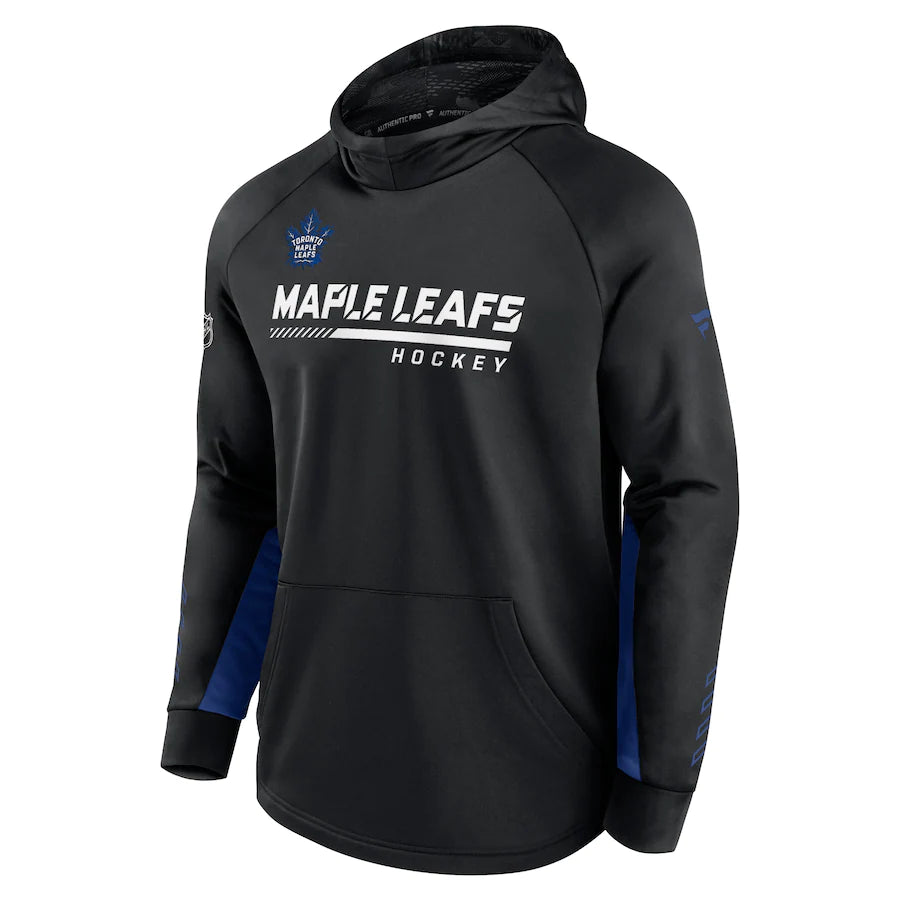 Men's Toronto Maple Leafs Fanatics Branded Black Alternate Logo Locker Room - Pullover Hoodie