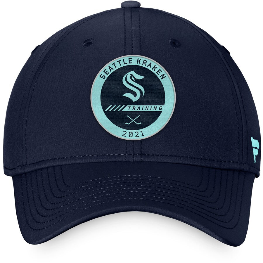 Seattle Kraken Fanatics Branded Authentic Pro Team Training Camp Practice - Flex Hat - Navy