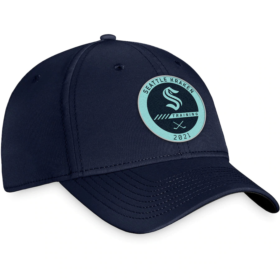 Seattle Kraken Fanatics Branded Authentic Pro Team Training Camp Practice - Flex Hat - Navy