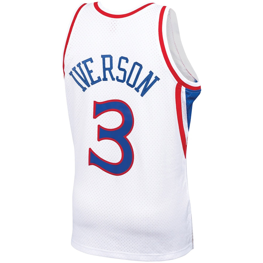 Men's Mitchell & Ness Allen Iverson White Philadelphia 76ers Big & Tall Hardwood Classics 1996-97 Swingman Jersey