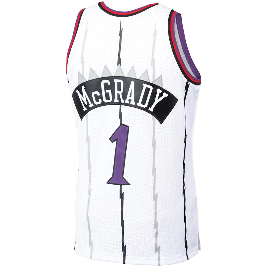 Men's Mitchell & Ness Tracy McGrady White Toronto Raptors Hardwood Classics 1998 Swingman - Jersey