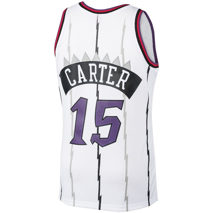 Men's Mitchell & Ness Vince Carter White Toronto Raptors 1998-99 Hardwood Classics Swingman Throwback - Jersey