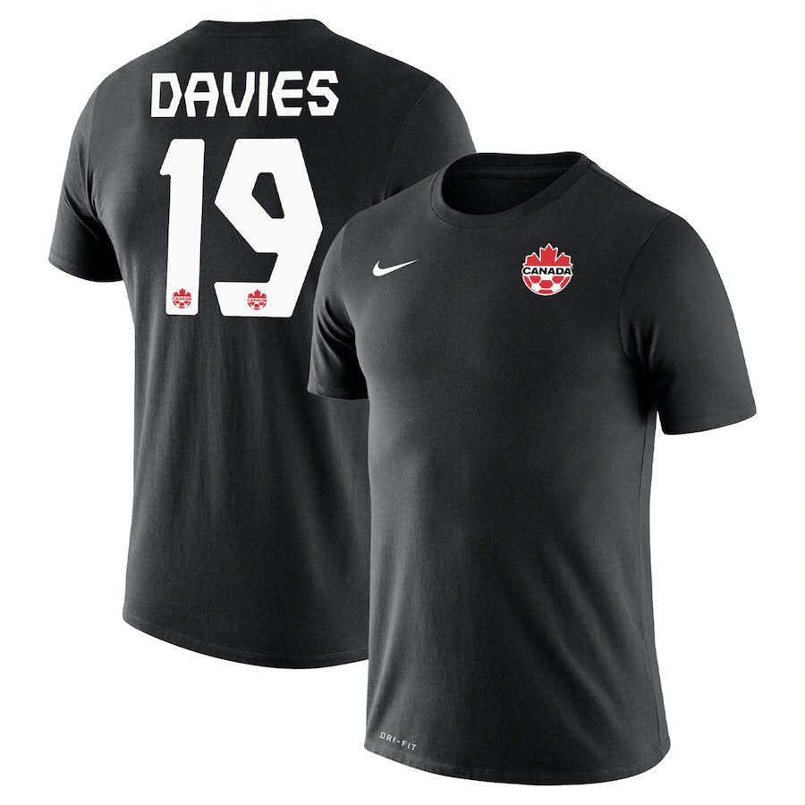 Youth Nike Black Alphonso Davies Canada Soccer Replica Jersey