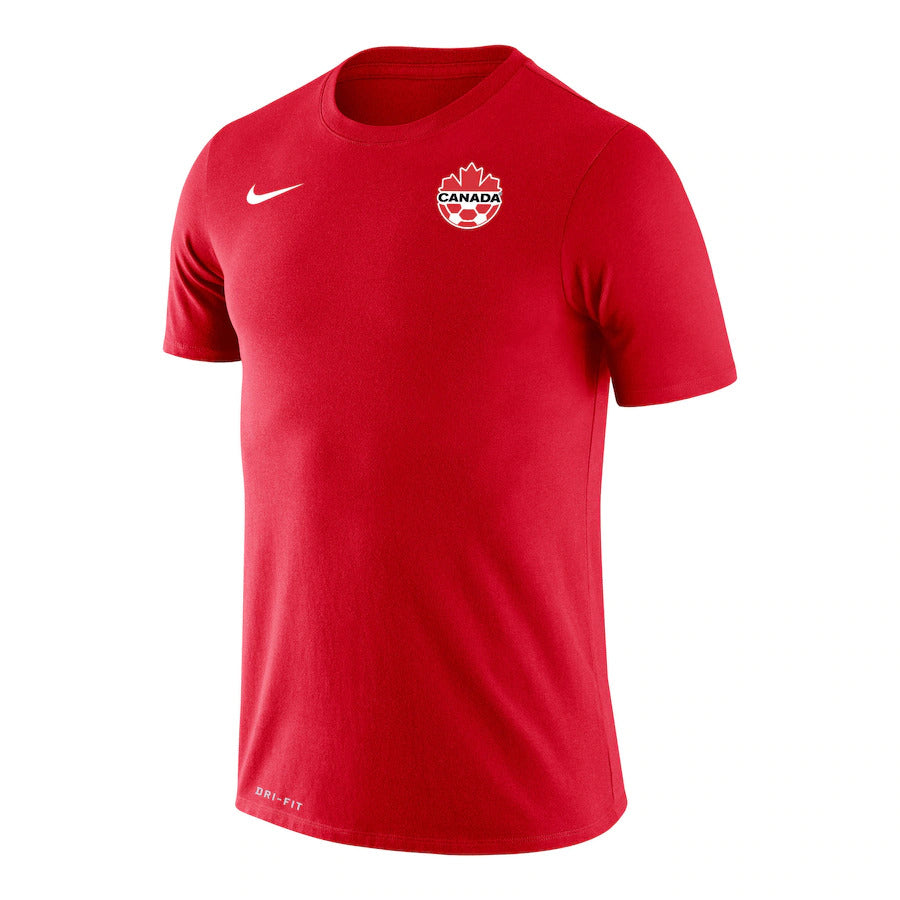 Men's Nike Alphonso Davies Red Canada Soccer Legend Name & Number T-Shirt