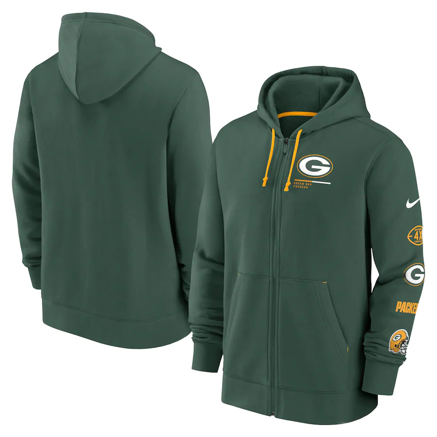 Green Bay Packers Nike Surrey Full-Zip Hoodie - Green