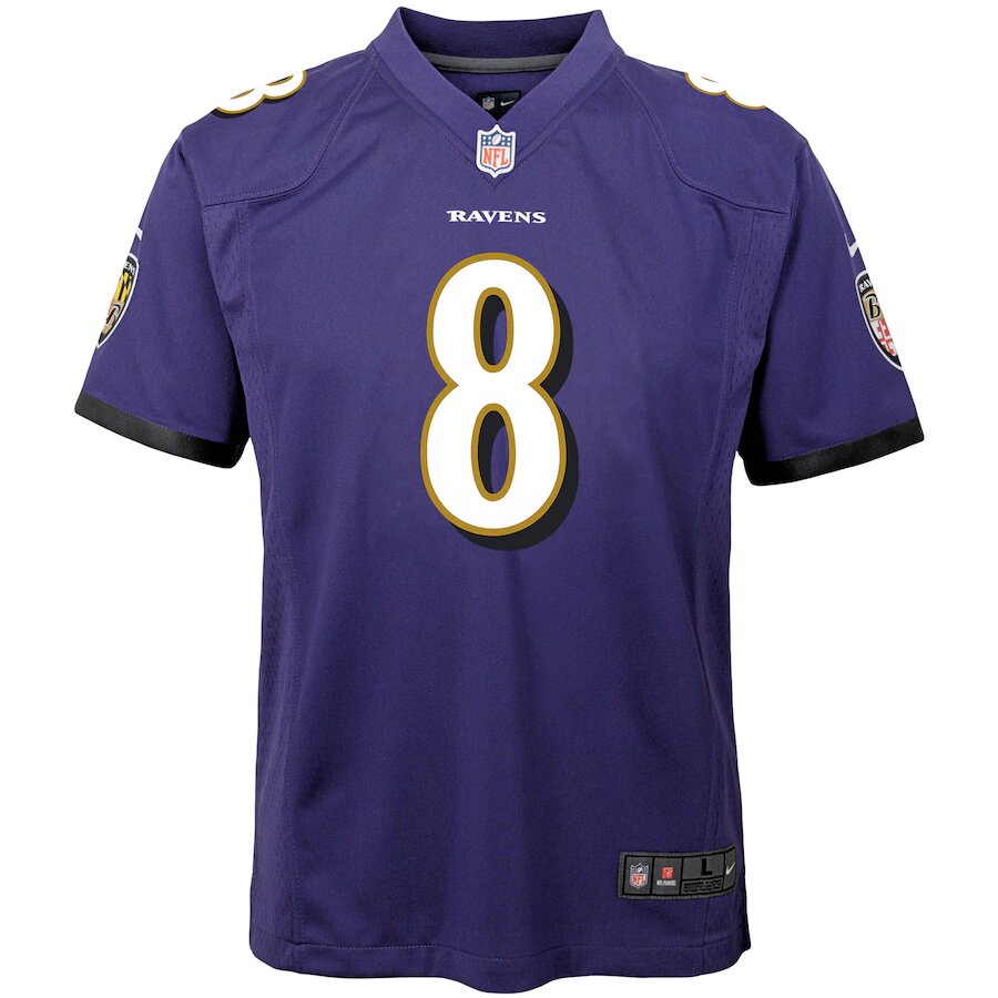 Lamar Jackson Baltimore Ravens Nike Child Game Jersey - Purple