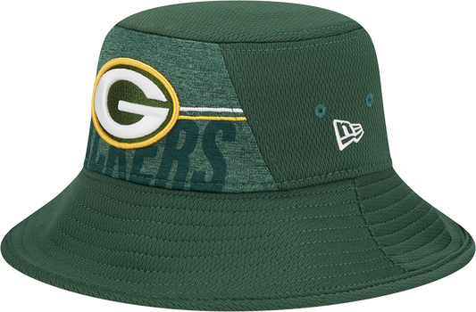 Green Bay Packers New Era 2023 NFL Training Camp Stretch Bucket Hat - Green