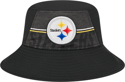 Pittsburgh Steelers New Era 2023 NFL Training Camp Stretch Bucket Hat - Black