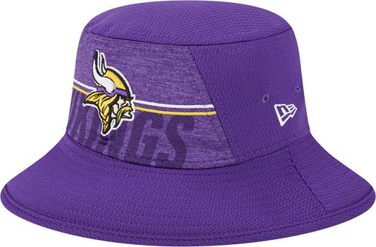 Minnesota Vikings New Era 2023 NFL Training Camp Stretch Bucket Hat - Purple