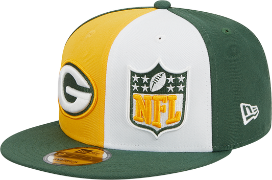 Green Bay Packers New Era 2023 Sideline 9FIFTY Snapback Hat - Gold/Green
