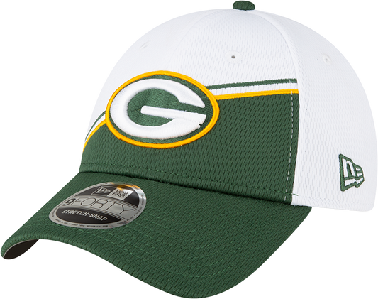 Green Bay Packers New Era 2023 Sideline 9FORTY Adjustable Hat - White/Green