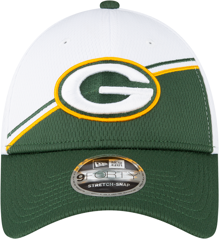 Green Bay Packers New Era 2023 Sideline 9FORTY Adjustable Hat - White/Green
