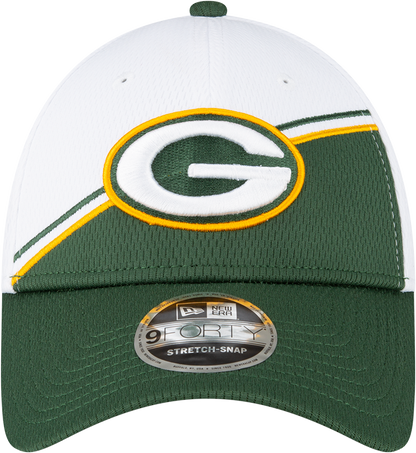 Green Bay Packers New Era 2023 Sideline 9FORTY Adjustable Hat - White/Green