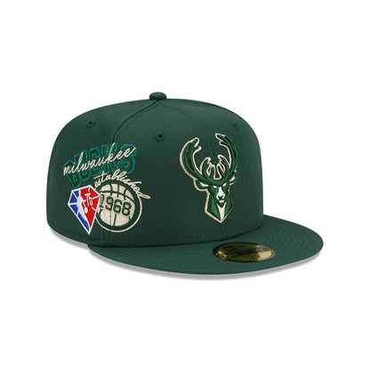 Milwaukee Bucks Back Half 59FIFTY Fitted