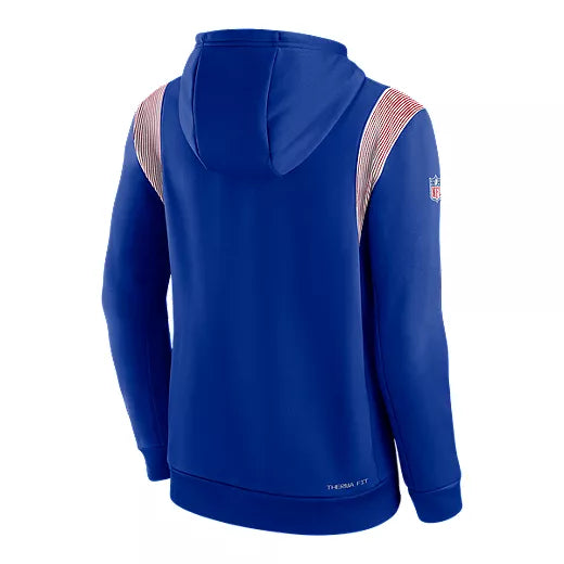 Men's Nike Royal Buffalo Bills Sideline Athletic Stack Performance Pullover Hoodie