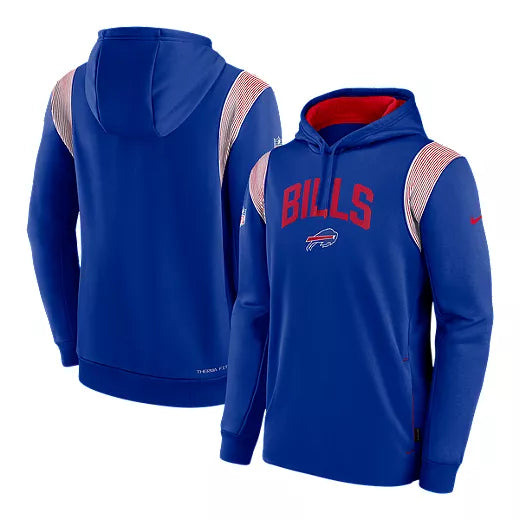 Men's Nike Royal Buffalo Bills Sideline Athletic Stack Performance Pullover Hoodie