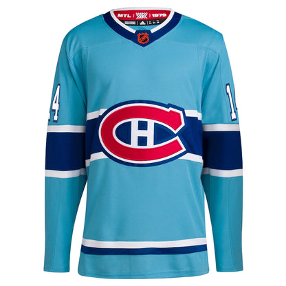 Men's Montreal Canadiens Nick Suzuki Adidas Light Blue - Reverse Retro 2.0 Authentic Player Jersey