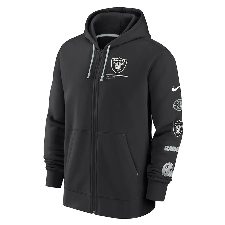 Las Vegas Raiders Nike Surrey Full-Zip Hoodie - Black