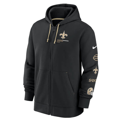 New Orleans Saints Nike Surrey Full-Zip Hoodie - Black