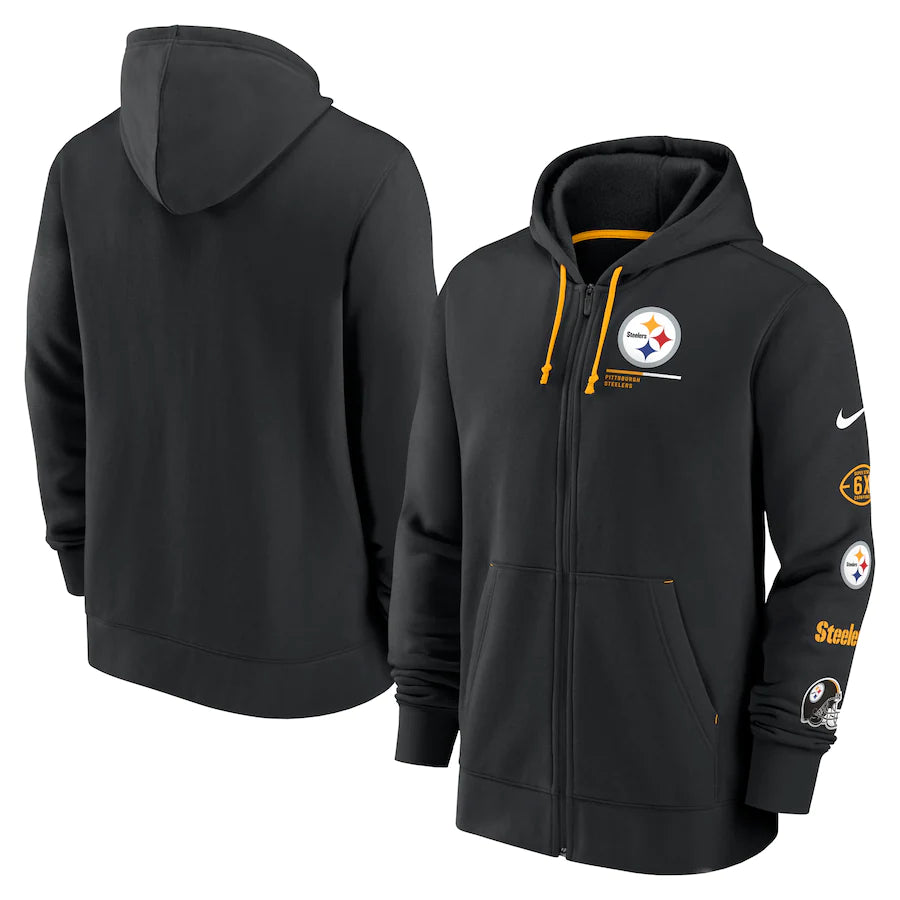 Pittsburgh Steelers Nike Surrey Full-Zip Hoodie - Black