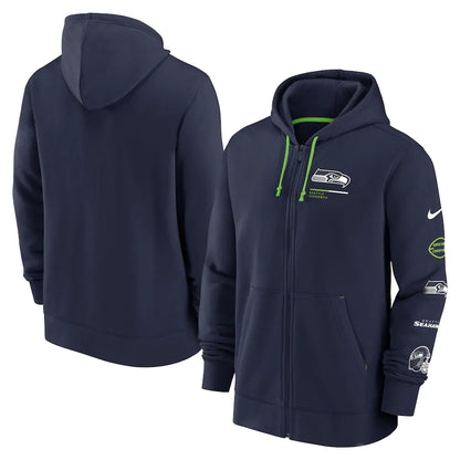 Seattle Seahawks Nike Surrey Full-Zip Hoodie - College Navy