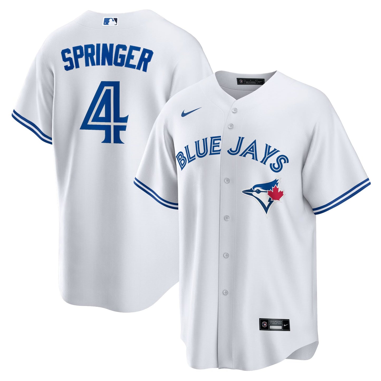 George Springer Toronto Blue Jays Nike Home Replica Player Stitched Jersey - White